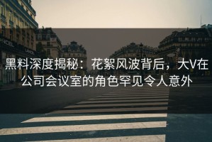 黑料深度揭秘：花絮风波背后，大V在公司会议室的角色罕见令人意外