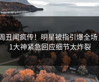 本周丑闻疯传！明星被指引爆全场，91大神紧急回应细节太炸裂